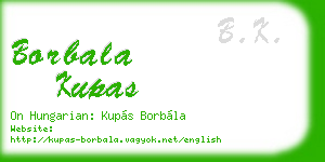 borbala kupas business card